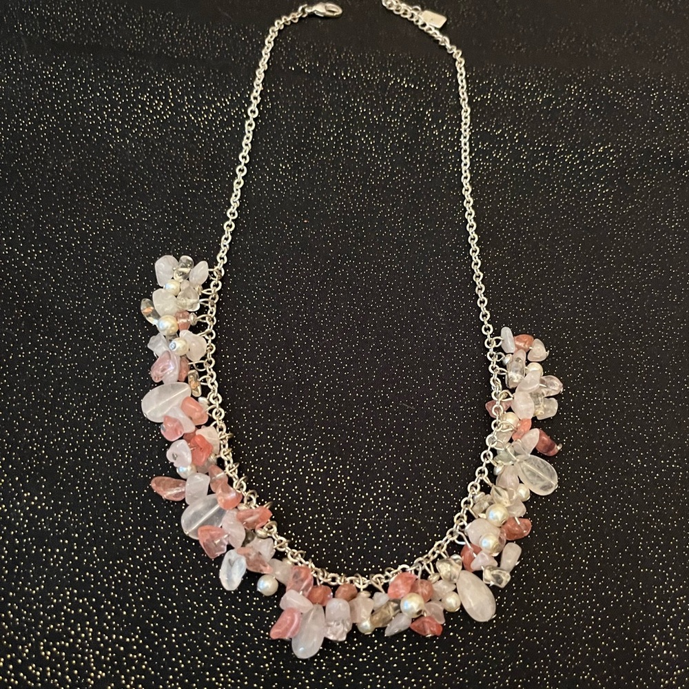 Chaps Pink and Silver Necklace